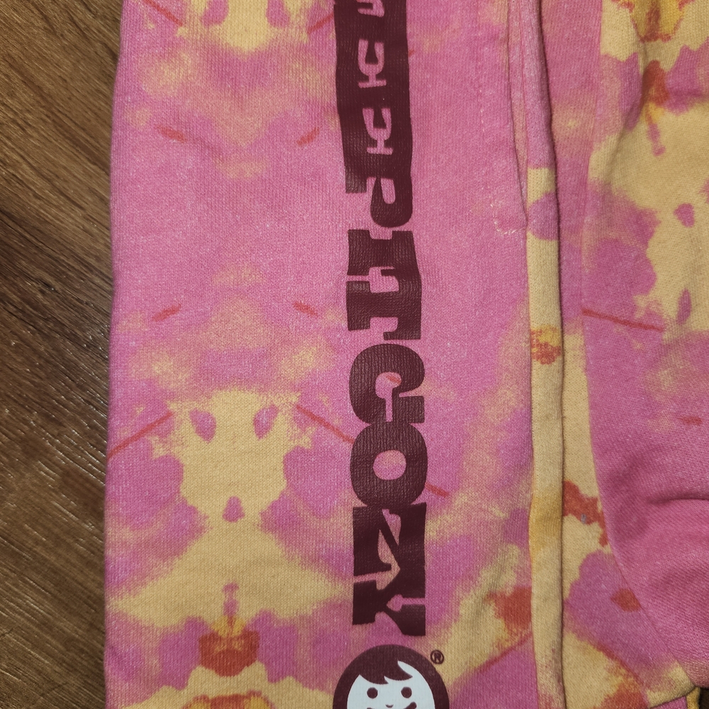 Ripndip Pink and Yellow Tie-Dye Sweatpants